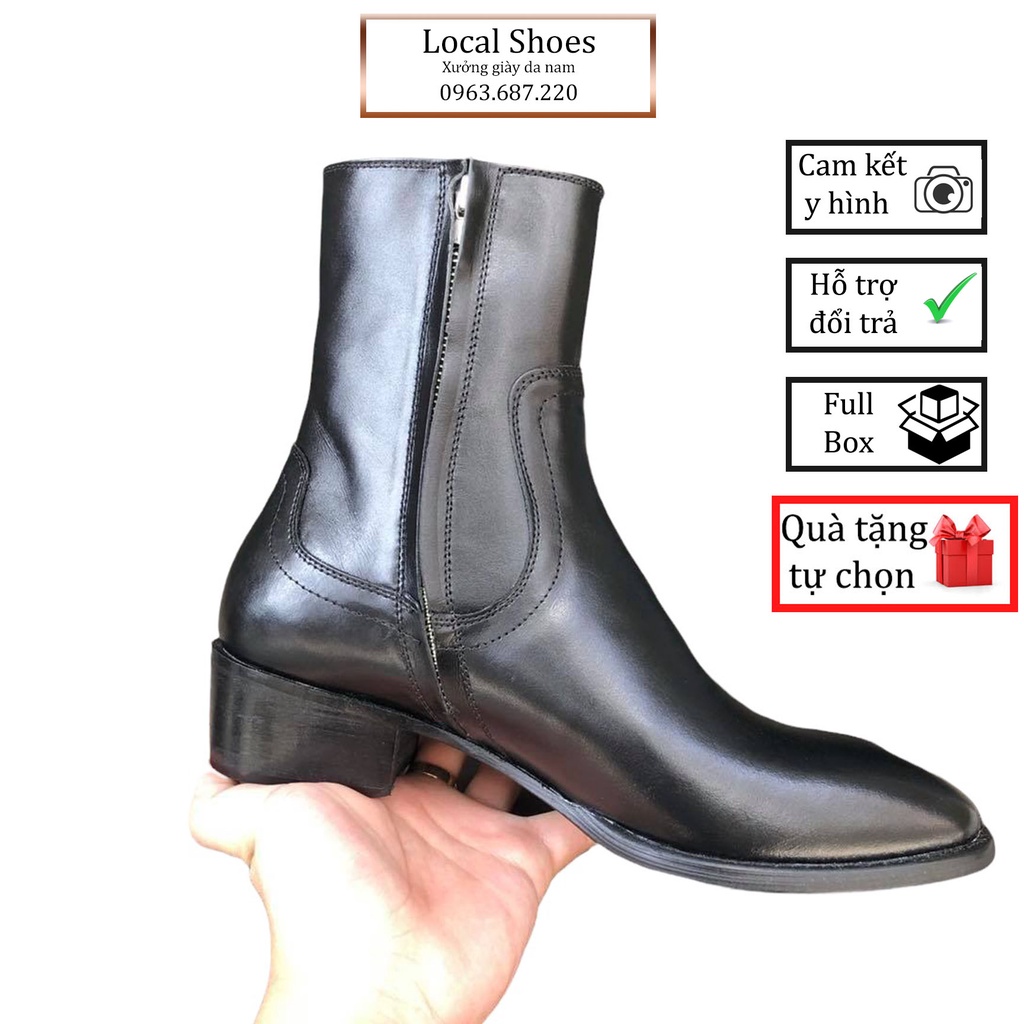 [ Cao cấp ] Lukas Boots da bò, Heel 4.5cm