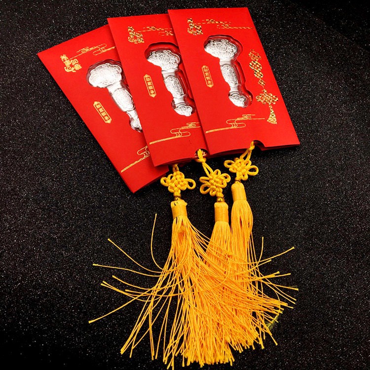 [ Hàng chuẩn store ] Bao Lì xì như ý mạ vàng, bạc có giấy chứng nhận Cao Cấp