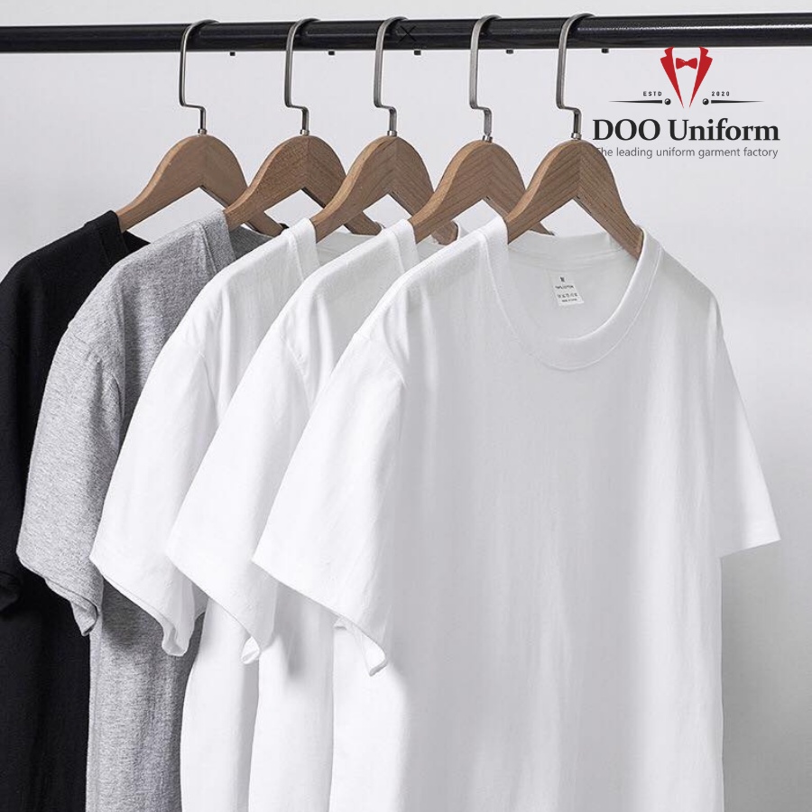 [DOO T-SHIRT] Áo Thun Đen Unisex nam (Cotton 100% co giãn 2 chiều)