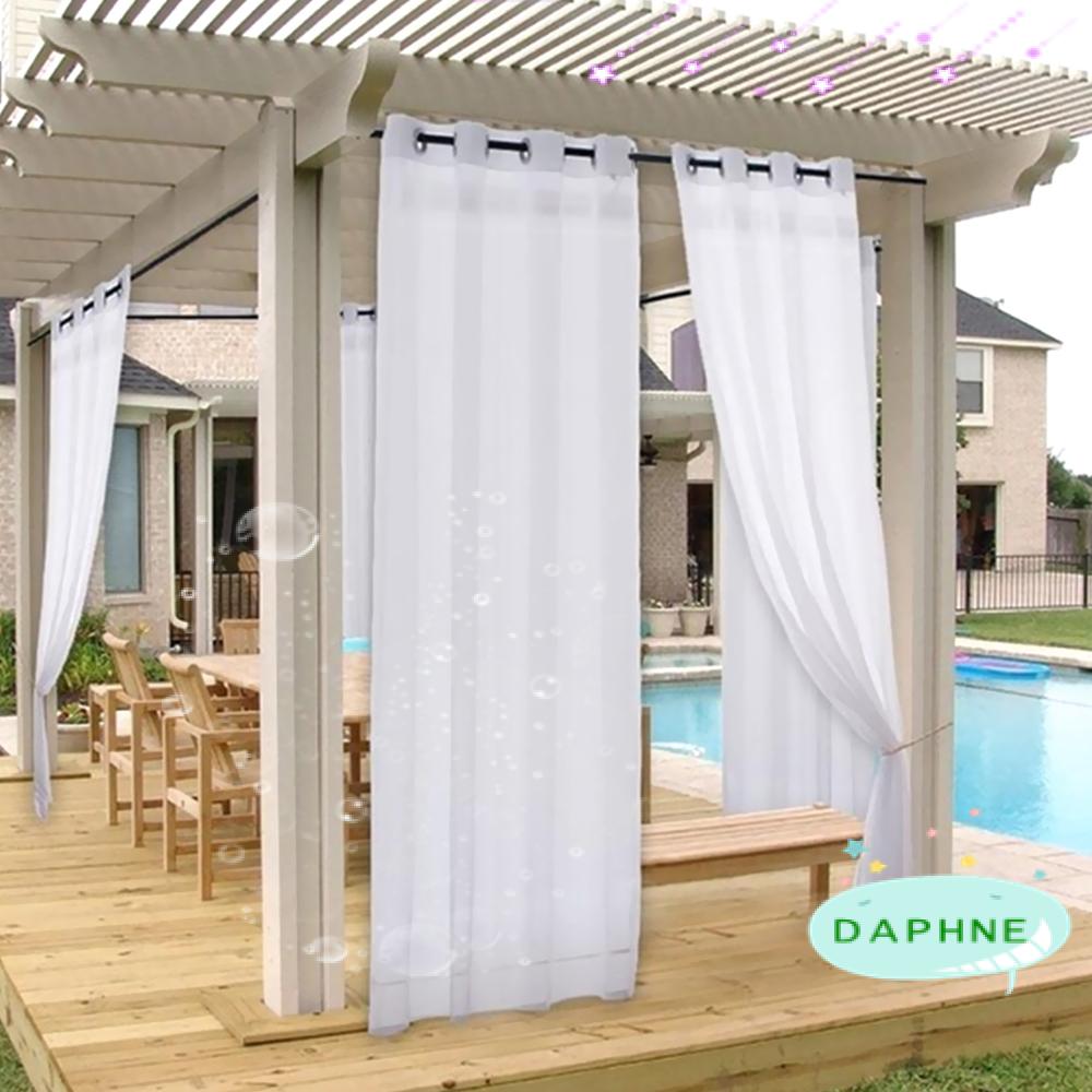 DAPHNE Outdoor Window Decor Garden Patio Home Textile Blackout Curtains Thermal Insulated Waterproof Living room Solid Color Porch Gazebo Drapes/Multicolor