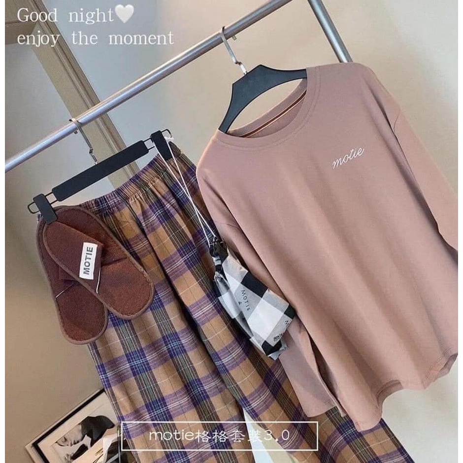 BỘ ĐỒ NGỦ NỮ SỌC CARO | BigBuy360 - bigbuy360.vn