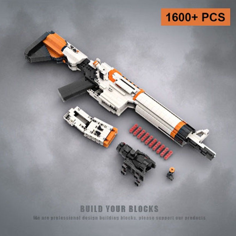 Đồ Chơi Lắp Ráp Mô Hình CSGO Súng M4A4 Asiimov Thiết Kế Theo Tiêu Chuẩn Kevin183 Với 1600+ Chi Tiết