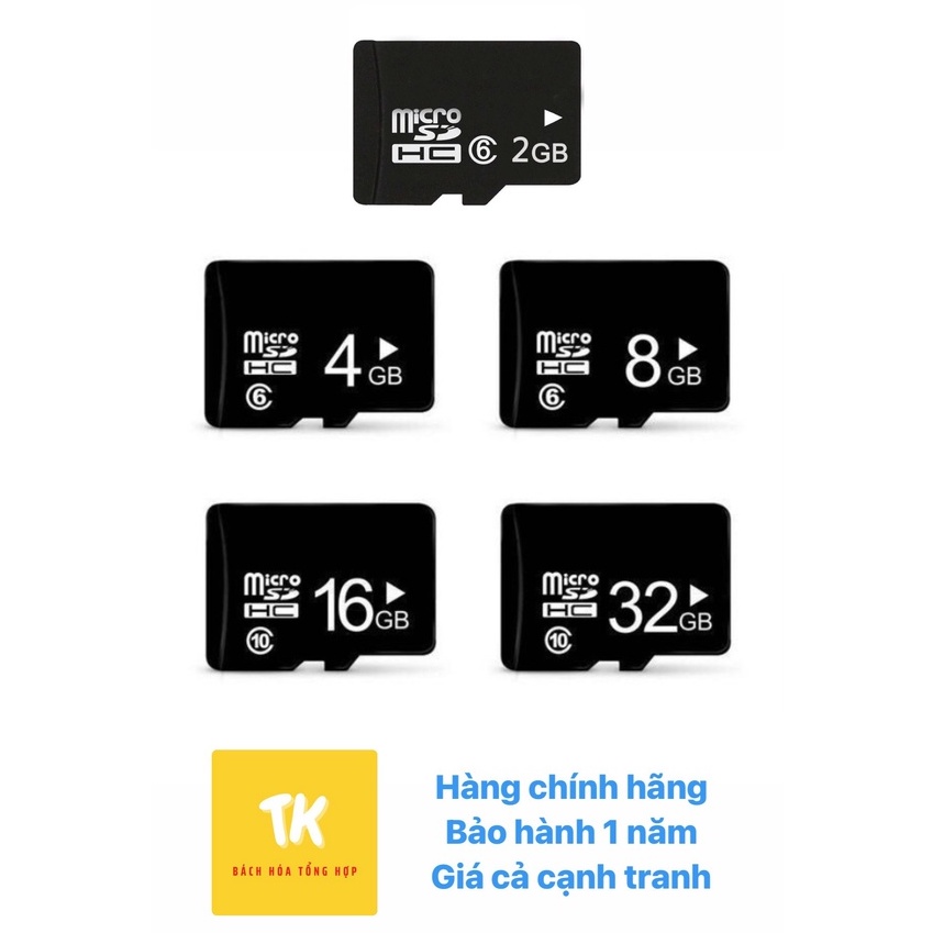 Thẻ nhớ SD (2G,4G,8G,16G,32G...) chính hãng, bảo hành 1 năm, giá cả cạnh tranh
