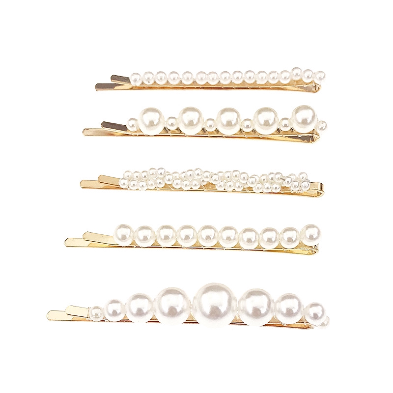1 Set Vintage Pearl Hair Pins Fashion Imitation Pearl Hair Clips For Women Girls Barrettes