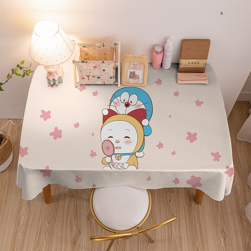 [High quality]Japanese anime tablecloth net red blue fat coffee table table cloth household waterproof and anti-scald cartoon dormitory square tablecloth