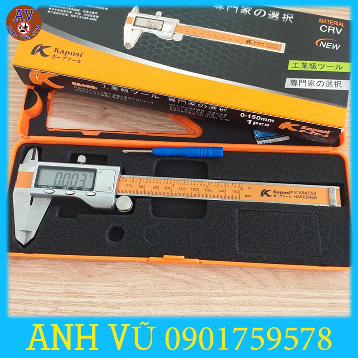 THƯỚC KẸP, CẶP ĐIỆN TỬ KAPUSI 150MM