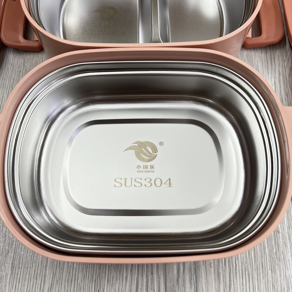 Hộp Đựng Cơm Giữ Nhiệt Ăn Trưa Văn Phòng 3 Ngăn - Nhựa/Lúa Mạch- Kèm Thìa Cao Cấp inox 304