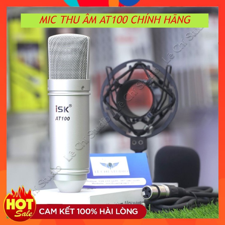 Bộ Mic Hát Livestream Sound Card K600 &amp; Mic ISK AT100. Âm Thanh Cực Hay , Dễ Dàng Lắp Đặt . Bảo Hành 12 Tháng