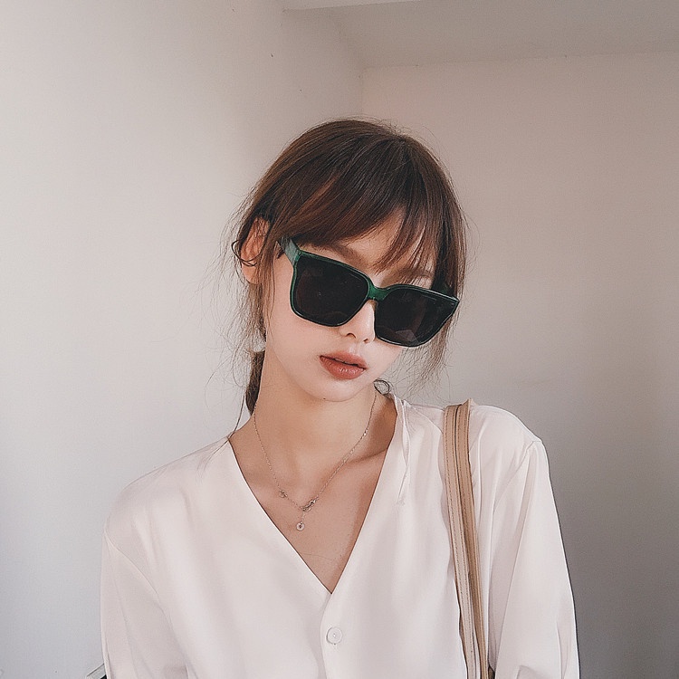 Phiên bản Hàn Quốc gọng lớn kính râm nữ bảo vệ tia cực tím kính râm nam kính vuông cổ điển UV400