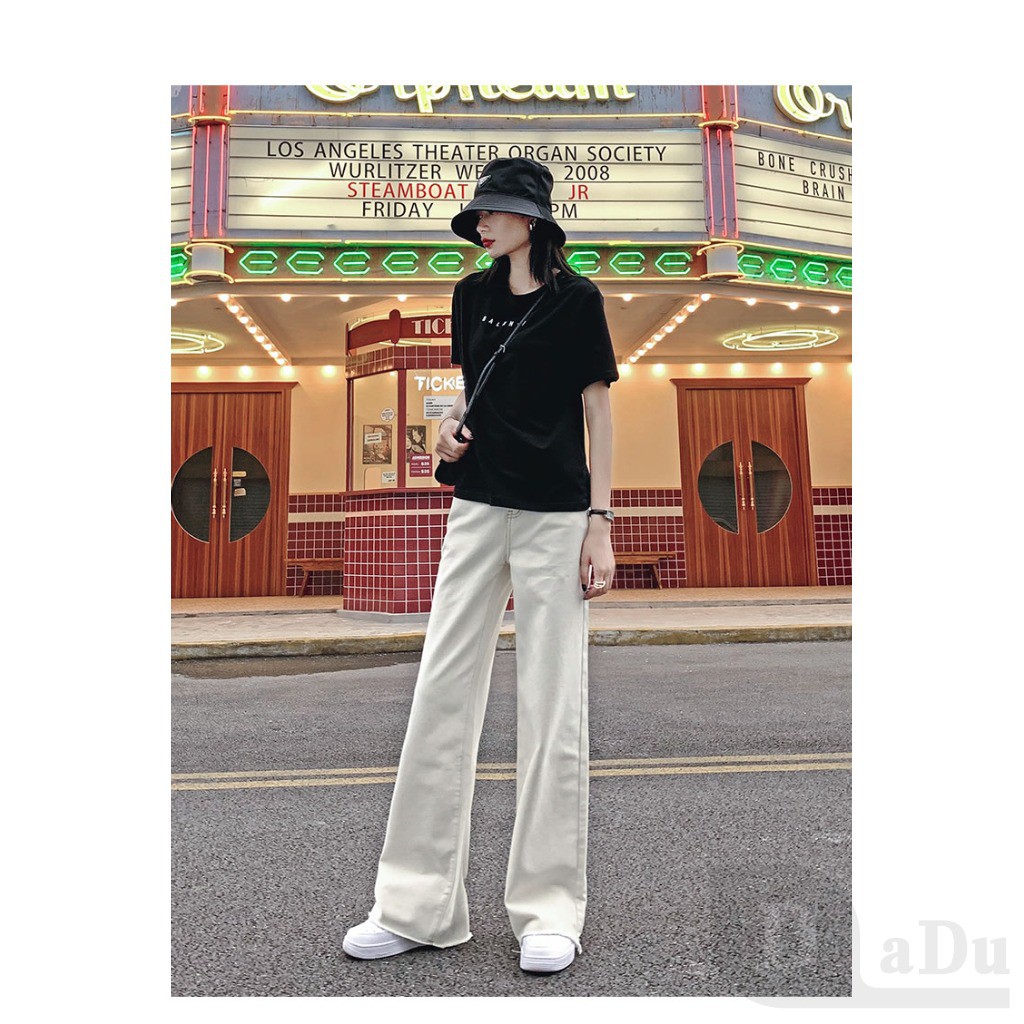 Quần jean dài ống rộng thời trang dễ phối đồ cho nữ PALAZZO