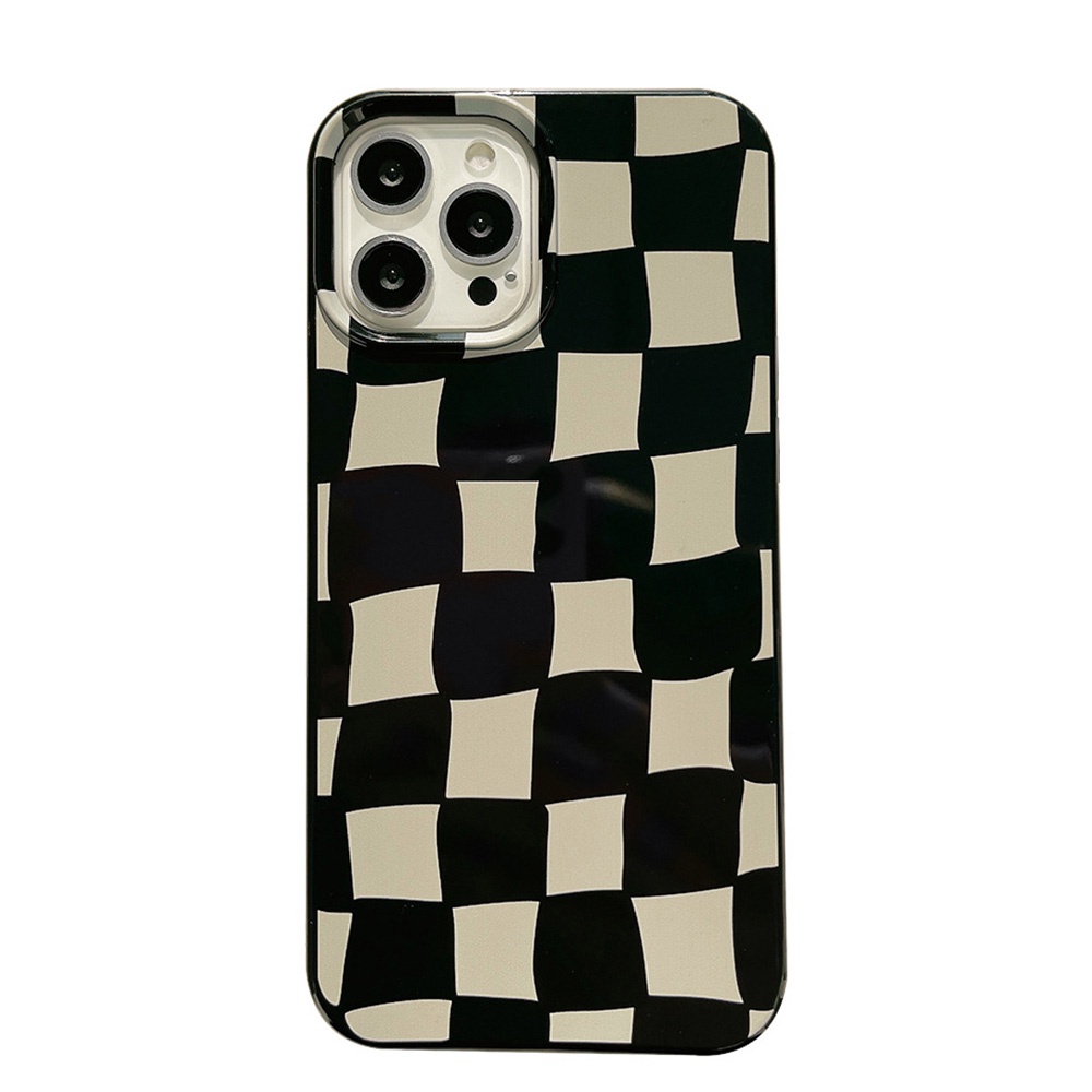 Ốp Điện Thoại TPU Mềm Chống Sốc Họa Tiết Sọc Caro Phong Cách Hàn Quốc Cho IPhone 13 12 11 Pro Max XS XR 8 7 Plus