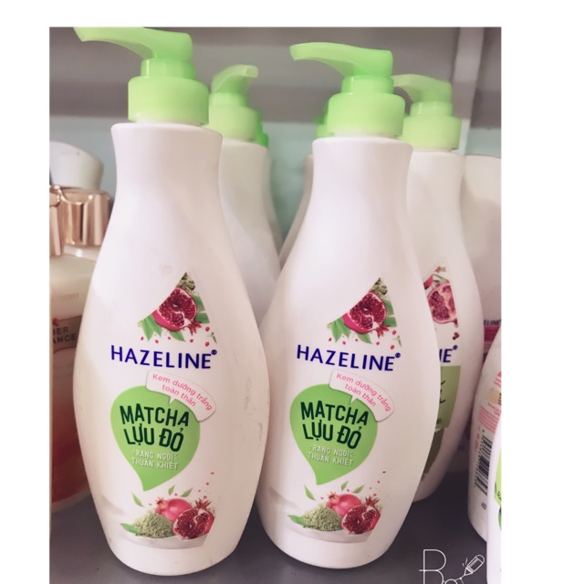 Sữa dưỡng thể trắng da Hazeline Matcha Lựu đỏ 370ml