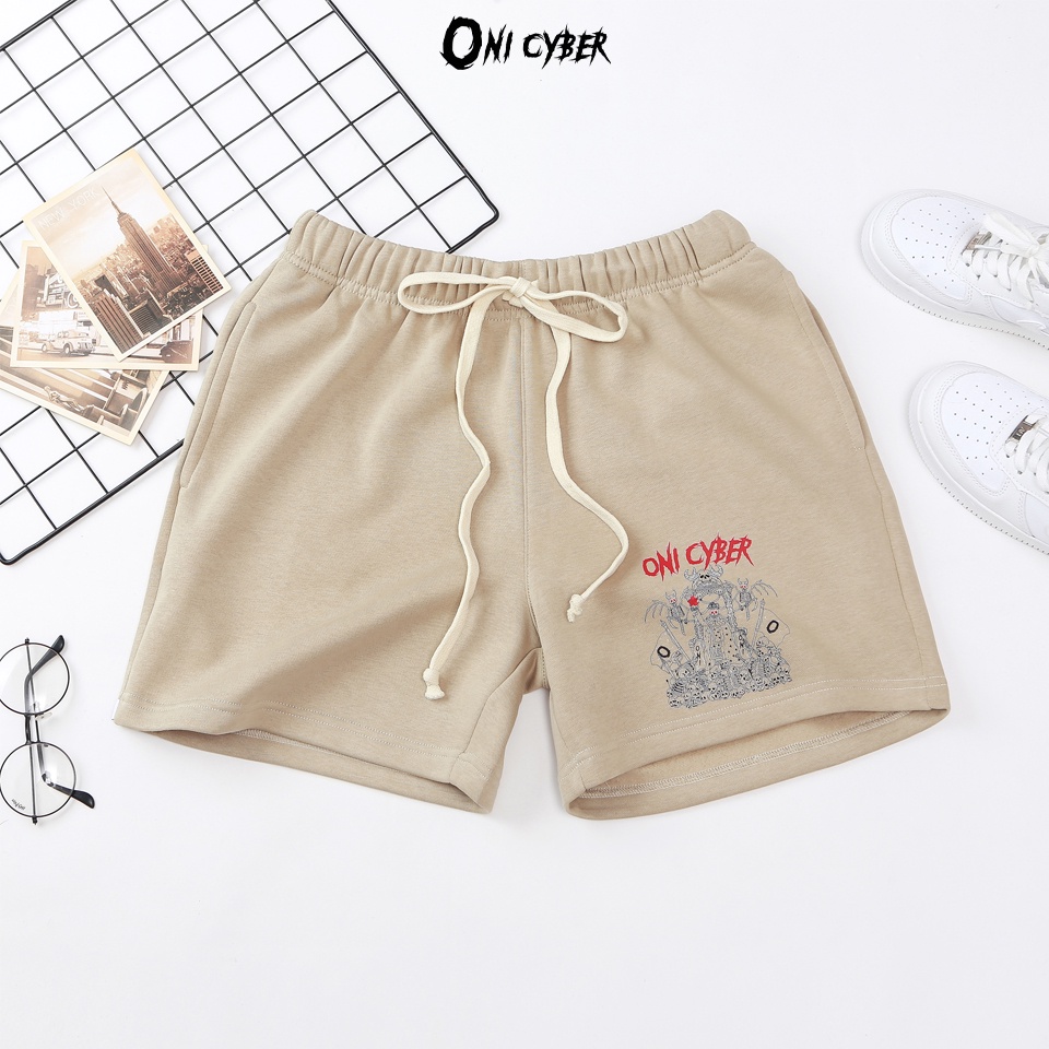 Quần đùi Unisex ONI CYBER dày dặn, Quần Local Brand phong cách hiphop chất mặc thoải mái in hình đơn giản QONI04 | BigBuy360 - bigbuy360.vn