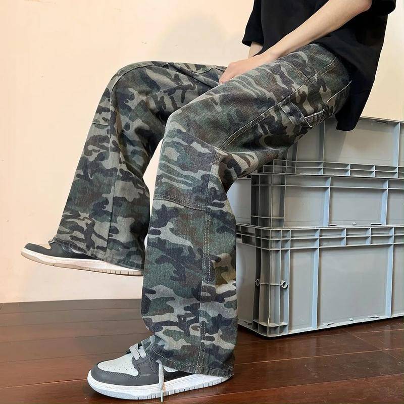 Quần Jean Nam Ống Rộng Lưng Cao Jogger Quần Bò Denim Nam Nữ Ống Suông Dài Thời Trang Retro Vintage Chali Unisex Q021