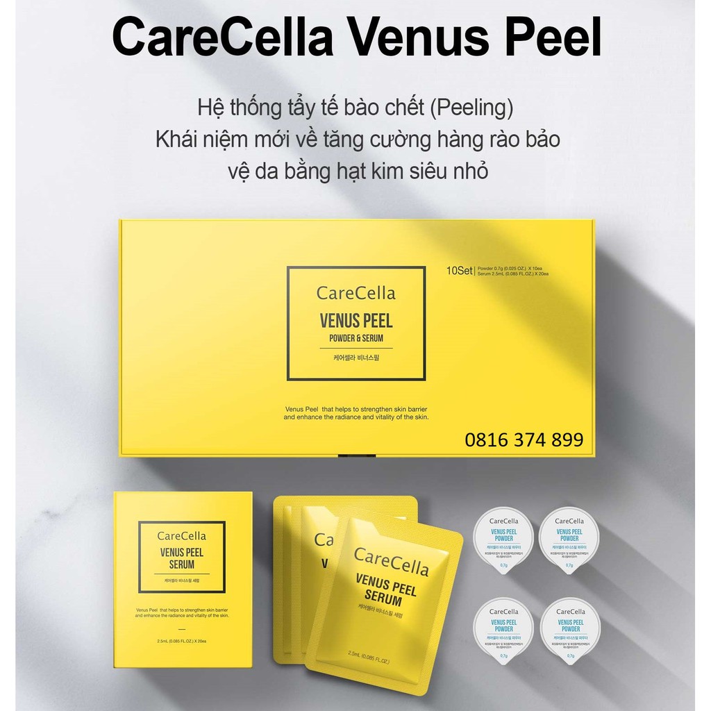 Vi kim tảo biển sinh học tinh khiết Carecella Venus Peel - 1 Set
