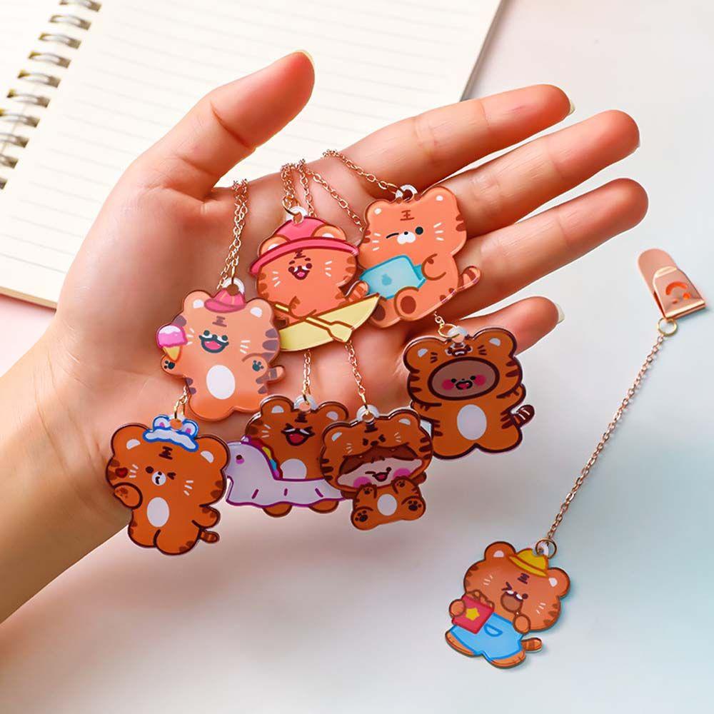 Kẹp Đánh Dấu Trang Sách Bằng Thép Không Gỉ Hình Hổ PEWANY Tiger Đáng Yêu