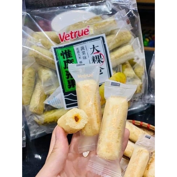 [Mã 153FMCGSALE1 giảm 10% tối đa 40K đơn 250K] Bánh gạo Vetrue Đài Loan dạng ống 45k/ 1 gói 228gr