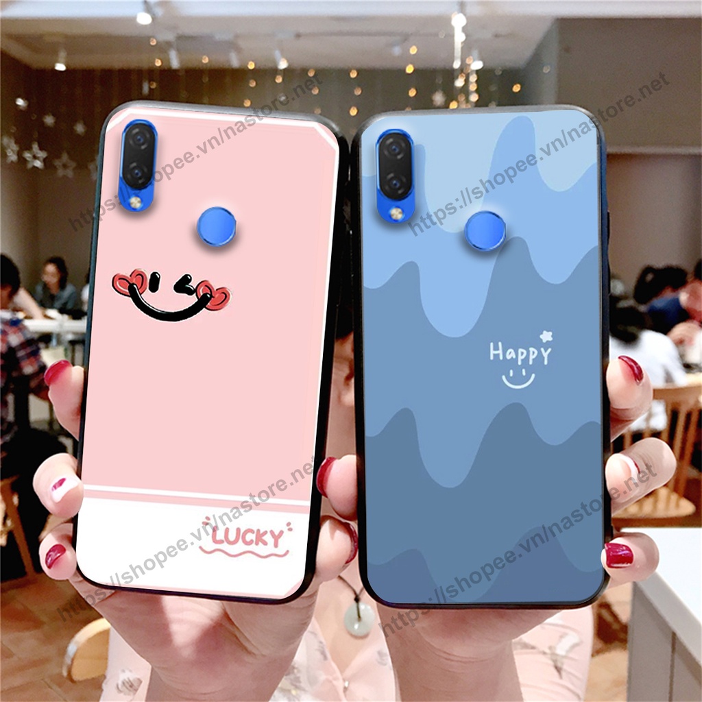 Ốp lưng Huawei Nova 3 / Nova 3E / Nova 3i mặt cười, họa tiết caro đơn giản đẹp cute