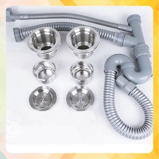 XI PHÔNG ỐNG XẢ CHẬU RỬA BÁT 2 HỐ BẦU INOX Cao Cấp