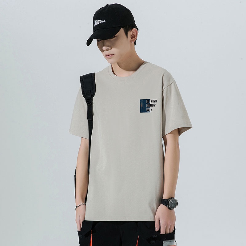 Áo Thun Tay Ngắn Dáng Rộng Chất Liệu Cotton In Họa Tiết Thời Trang Mùa Hè Cho Nam