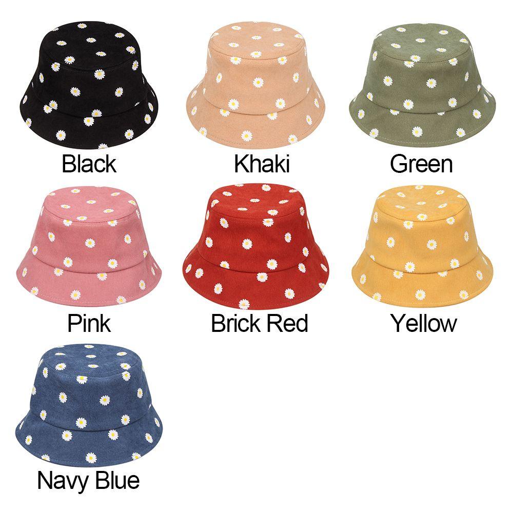 Mũ Xô Chống Nắng In Họa Tiết Hoa Cúc Thời Trang Thích Hợp Làm Quà Tặng Cho