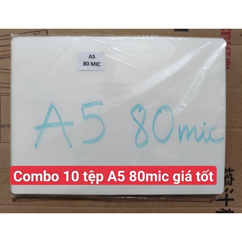 [HN] sỉ 10 tệp màng ép plastic A5 80mic