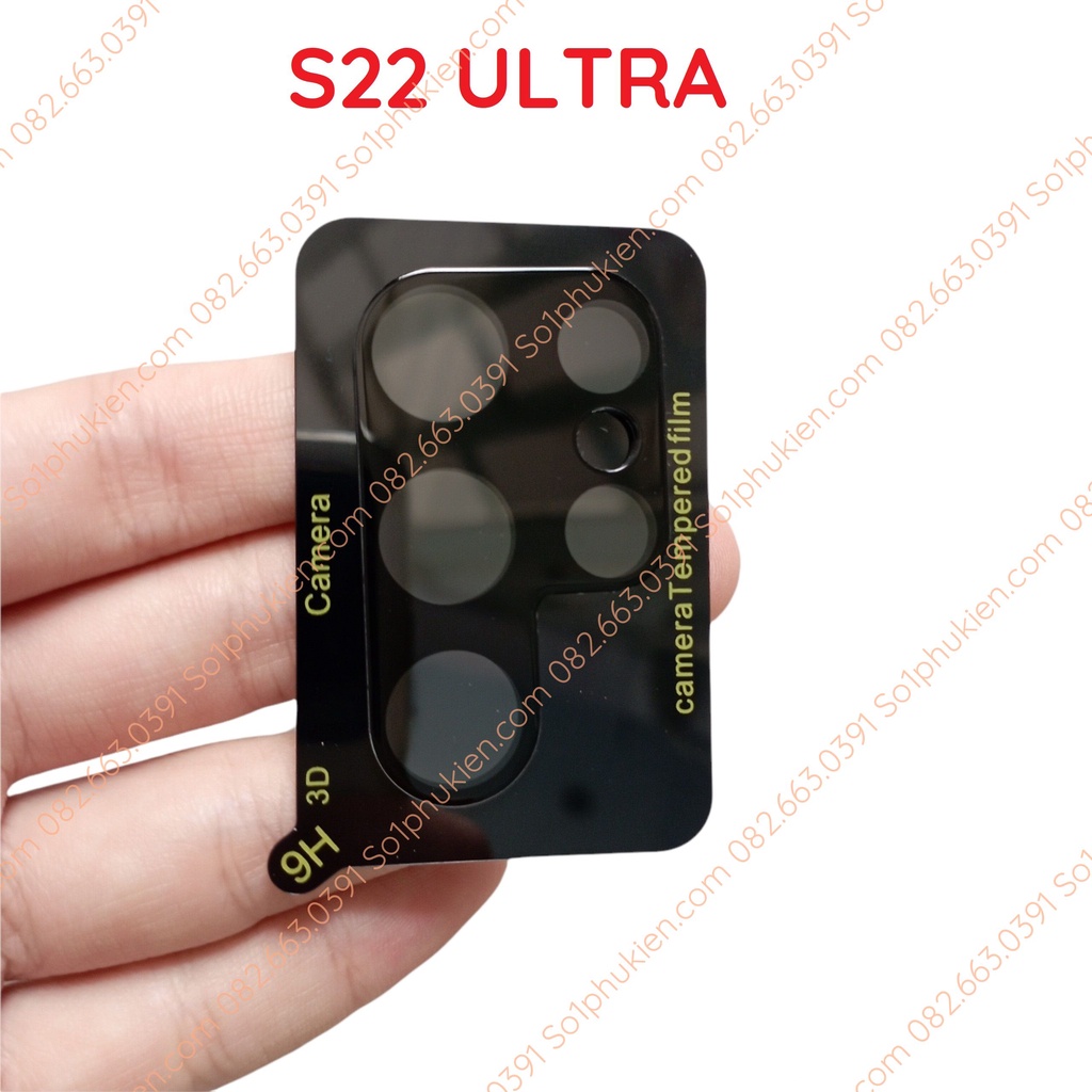 Kính cường lực camera samsung s22 s22+(plus) s22 ultra đế đen giúp bảo vệ cam chụp hình đẹp