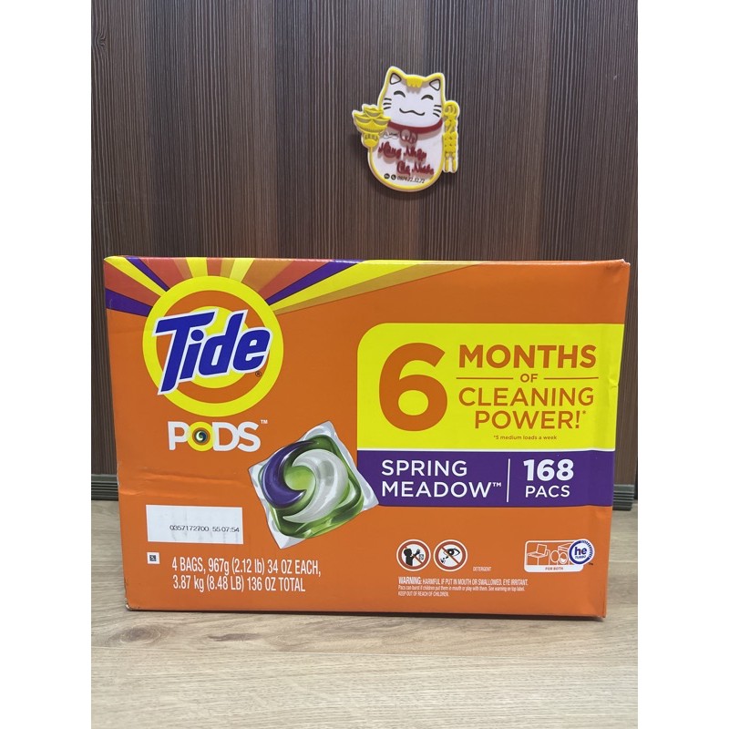 1 thùng Viên giặt xã tide pods 3 in 1 mỹ 168 viên