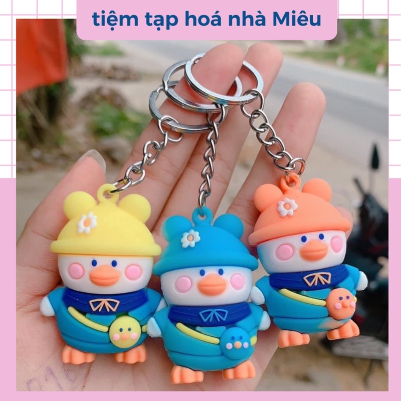 Móc khoá vịt đội nón hoạt hình siêu dễ thương - Quà tặng bạn gái 20/10 8/3 - tiệm tạp hoá nhà Miêu