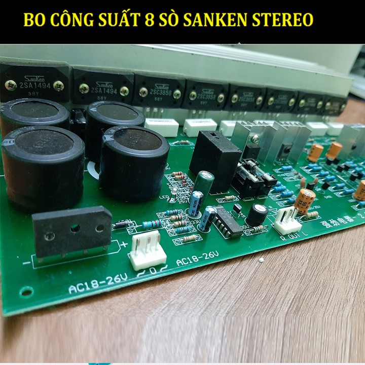 BO CÔNG SUẤT 8 SÒ SANKEN 2SC3858 2SA1494 - AD 1000W - 2SC3858 2SA1494