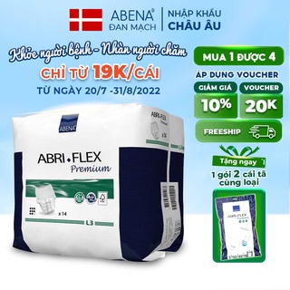 Gói 14 miếng tã quần người lớn, người già ABENA ABRI FLEX PREMIUM thấm hút 1400-2400ml nhập khẩu Đan Mạch
