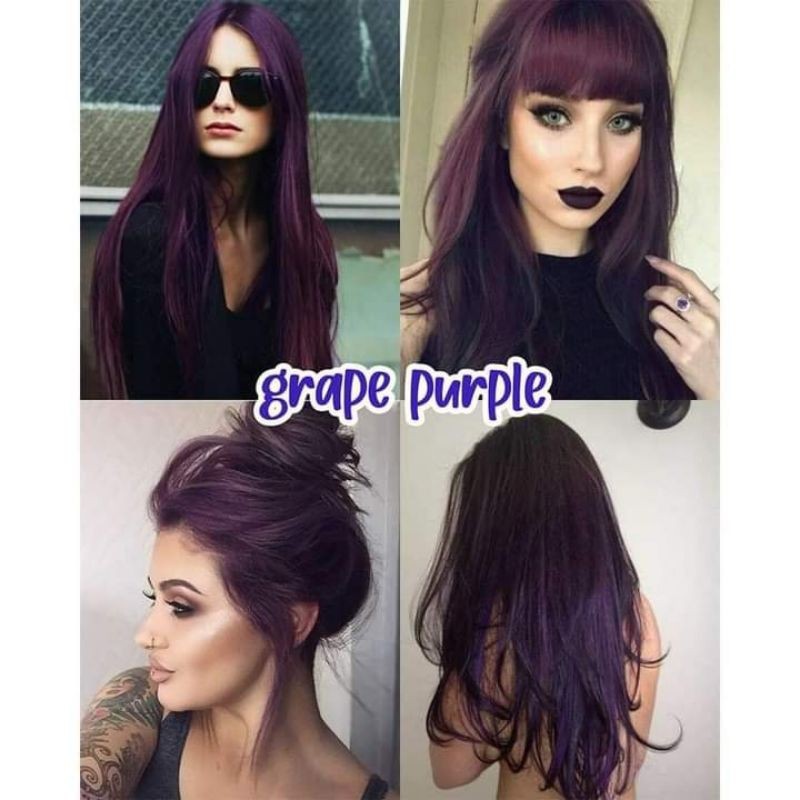 Thuốc Nhuộm Tóc Tím Nho Tự Nhuộm Tại Nhà Home Grape Purple Hair Dye Cream 4/2