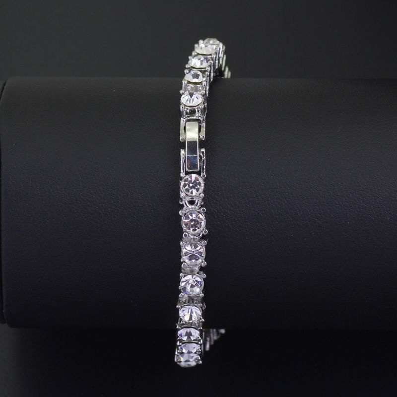 Vòng cổ mắt xích mặt đá zircon phong cách hip hop cho nam