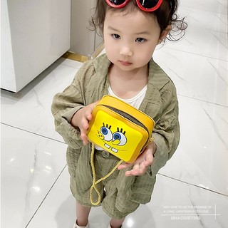 Túi đeo chéo trẻ em hoạt hình Bọt Biển cao cấp đáng yêu xinh xắn dễ thương kiểu Hàn Quốc - Túi xách mini cho bé Vừng