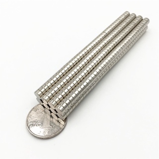 Nam châm tròn đất hiếm 6x3mm mạ Niken