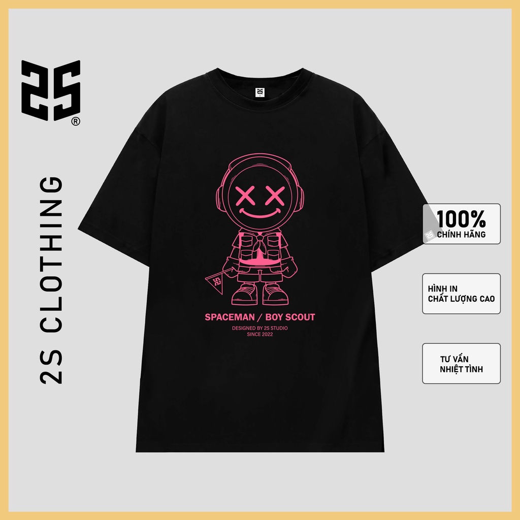 Áo Phông Nam Unisex Form Rộng Tay Lỡ 2S Official, Áo Thun Nam Nữ Unisex In Hình Sticker Hot Trend SG25