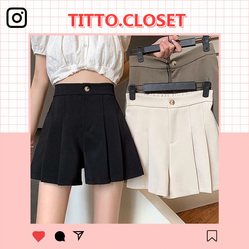 Quần Shorts, Quần Giả Váy Tuyết Mưa Xếp Ly Ulzzang - Ảnh Thật - Titto Closet