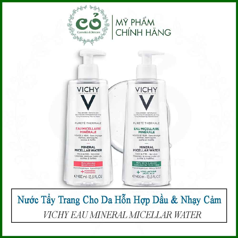 Nước tẩy trang dành cho dầu, da hỗn hợp và da nhạy cảm Vichy Mineral Micellar Water Skin