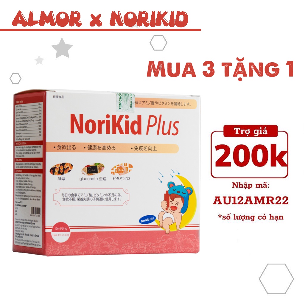 Siro ăn ngon Norikid Plus hỗ trợ bé ăn ngon, tăng cân, cam kết chính hãng