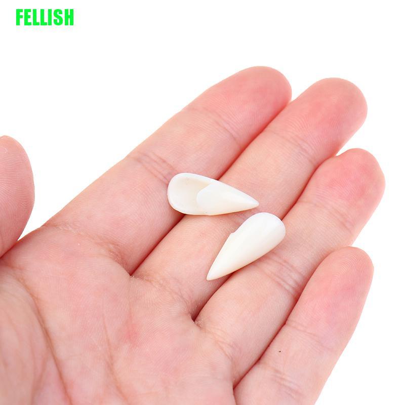 [Hàng mới về] Cặp răng nanh giả hóa trang ma cà rồng có keo dán bằng resin 436V
