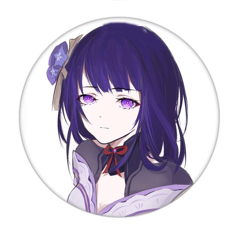 Huy hiệu Badge in hình EI RAIDEN SHOGUN BAAL game GENSHIN IMPACT cài áo túi sưu tầm anime chibi