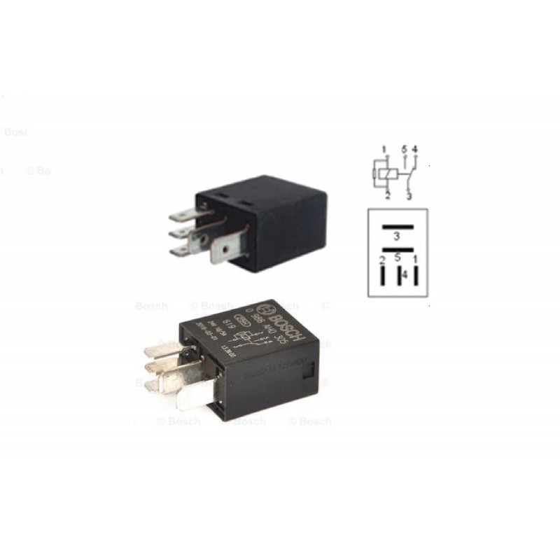 Rơ le Bosch 0986AH0302 - 24V 5 chân nhỏ không bát Có Diode