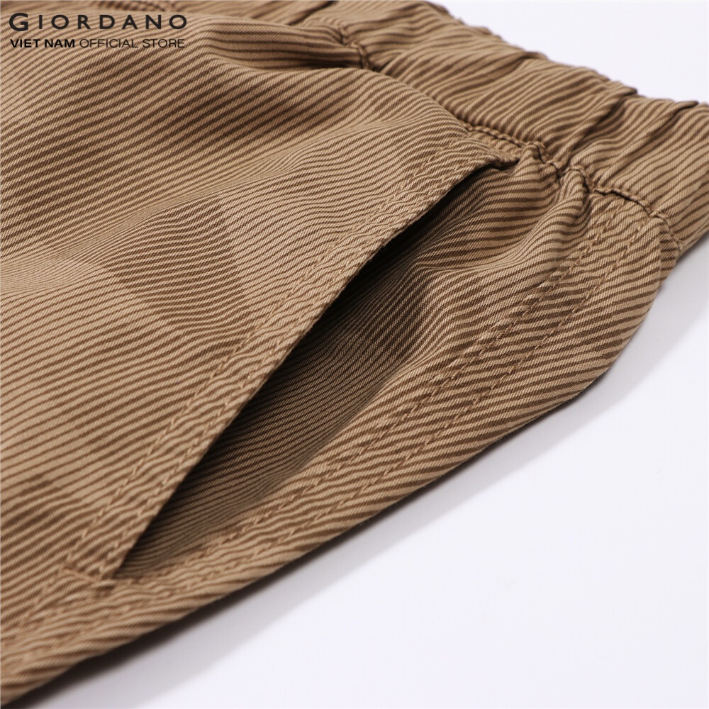 Quần Shorts Lưng Thun Kaki Nam Giordano 01101205