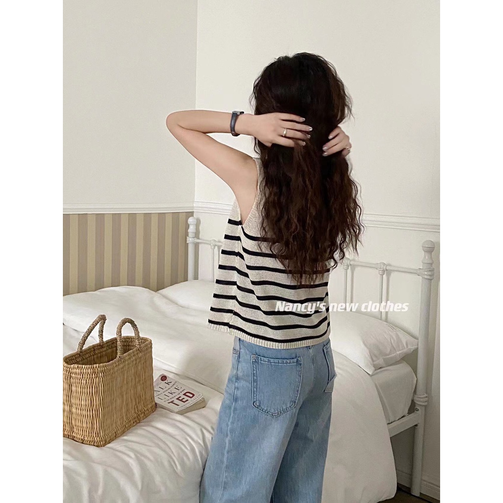 Áo Tanktop len kẻ ngang Nancy