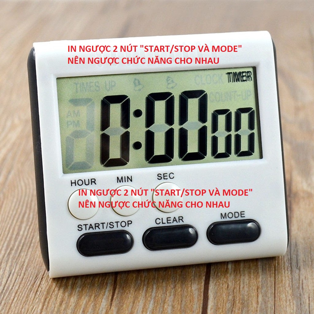 Đồng Hồ Bấm Giờ - Xả hàng đồng hồ bấm giờ in ngược nút Start/ Stop và Mode - Chất lượng không đổi - Chi tiết video