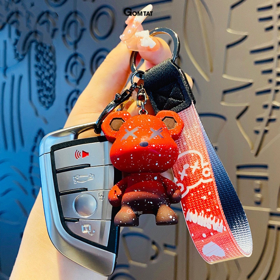 Móc Treo Chìa Khóa Thời Trang GOMTAT, Móc Khóa Hình Gấu Treo Trên Balo Túi Xách Siêu Dễ Thương - BEAR-KEY-002
