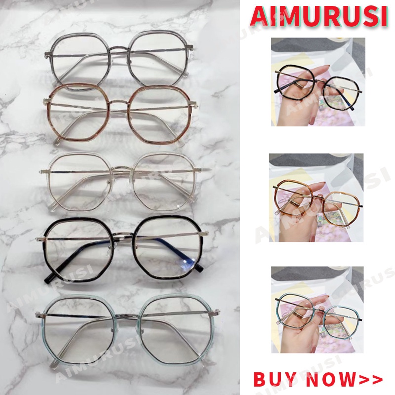 Mắt Kính Chống Bức Xạ Trong Suốt Phong Cách Hàn Quốc Cổ Điển Thời Trang Dành Cho Nữ