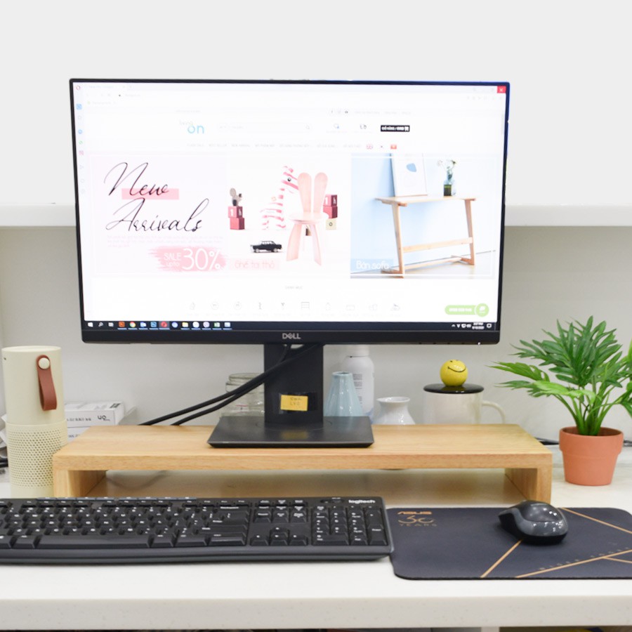 Kệ gỗ kê màn hình máy tính Monitor Stand - Gỗ Thông Nhập Khẩu