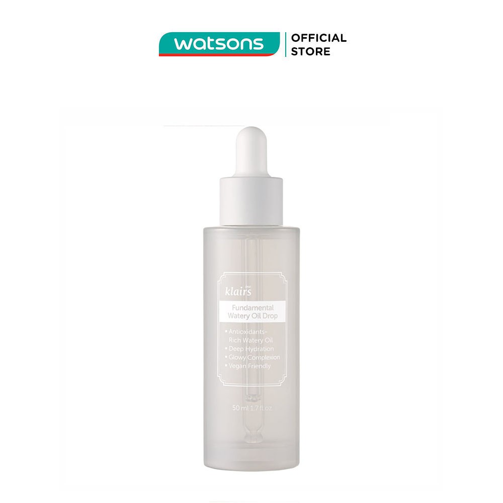 Tinh Dầu Dear Klairs Fundamental Watery Oil Drop Dưỡng Ẩm Sâu 50ml