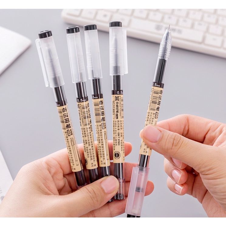Bút Muji bản dupe bút gel đen xanh đỏ viết đều mực phụ kiện văn phòng phẩm (1 chiếc)